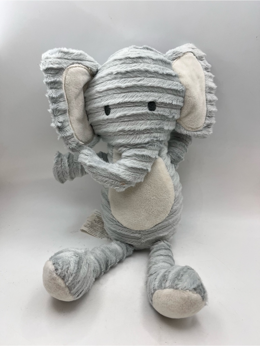 Chick Pea Plush Grey Elephant Stuffed Toy - Soft Home Accent